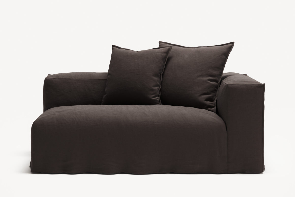 NOMAD - 2 Seat - Right - Pure Linen Truffle Brown
