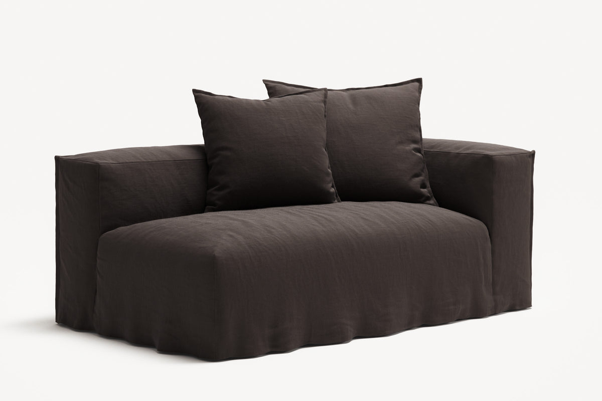 NOMAD - 2 Seat - Right - Pure Linen Truffle Brown