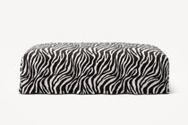 NOMAD - Pouf - Chenille Jacquard Zebra Black White