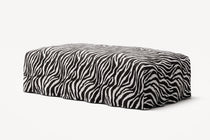 NOMAD - Pouf - Chenille Jacquard Zebra Black White