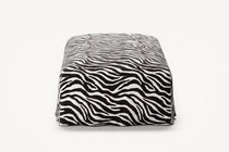 NOMAD - Pouf - Chenille Jacquard Zebra Black White