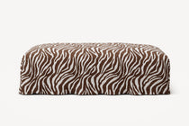 NOMAD - Pouf - Chenille Jacquard Zebra Brown White