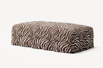 NOMAD - Pouf - Chenille Jacquard Zebra Brown White