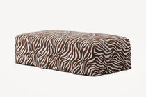NOMAD - Pouf - Chenille Jacquard Zebra Brown White
