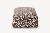 NOMAD - Pouf - Chenille Jacquard Zebra Brown White
