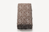 NOMAD - Pouf - Chenille Jacquard Zebra Brown White