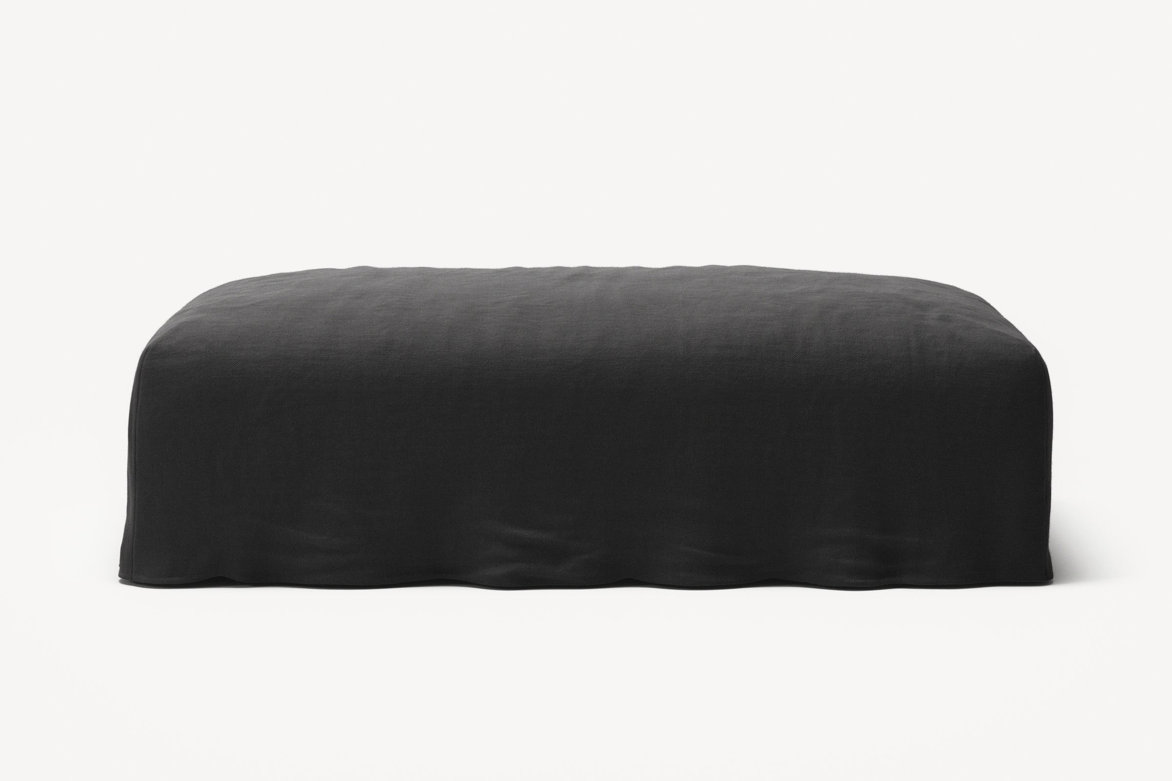 NOMAD - Pouf - Pure Linen Dark Charcoal