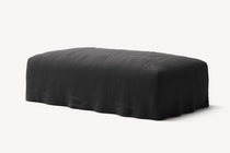 NOMAD - Pouf - Pure Linen Dark Charcoal