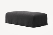 NOMAD - Pouf - Pure Linen Dark Charcoal