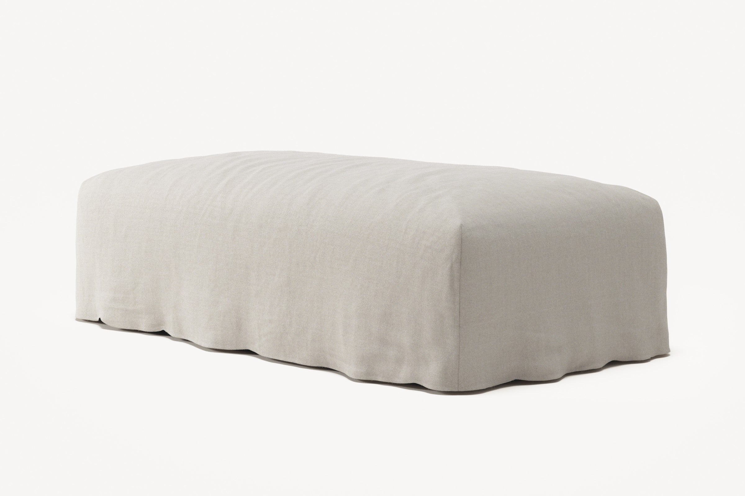 NOMAD - Pouf - Pure Linen Off-White