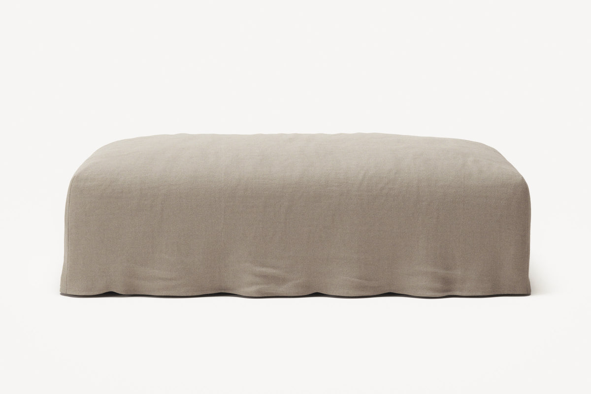 NOMAD - Pouf - Pure Linen Pale Gray