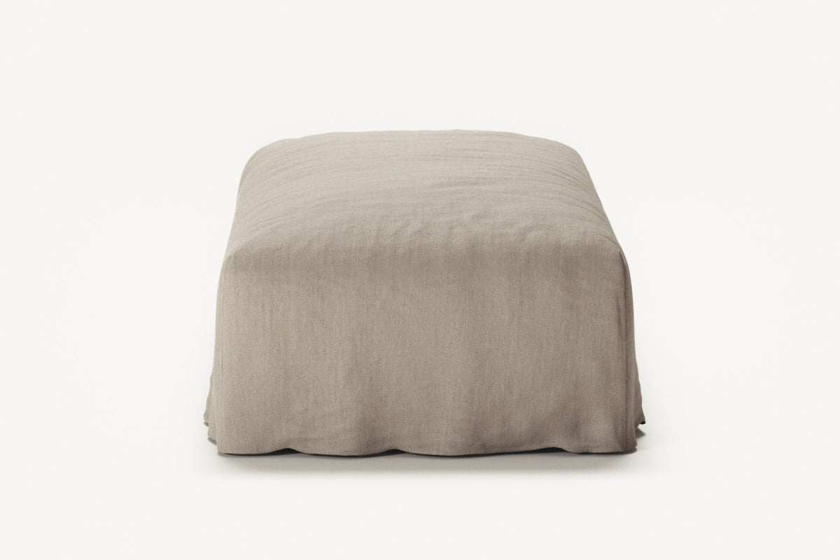 NOMAD - Pouf - Pure Linen Pale Gray