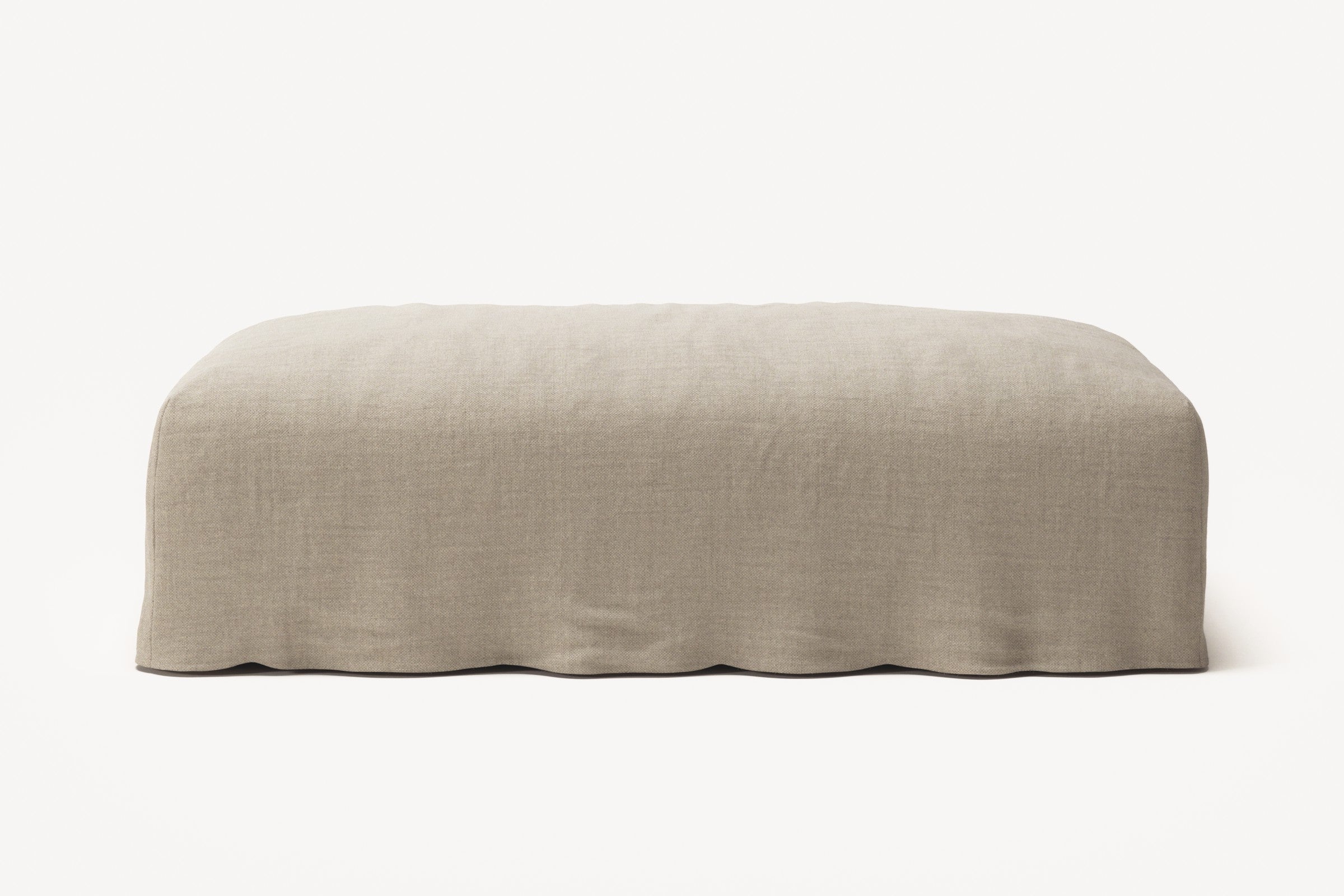 NOMAD - Pouf - Pure Linen Sandy Beige