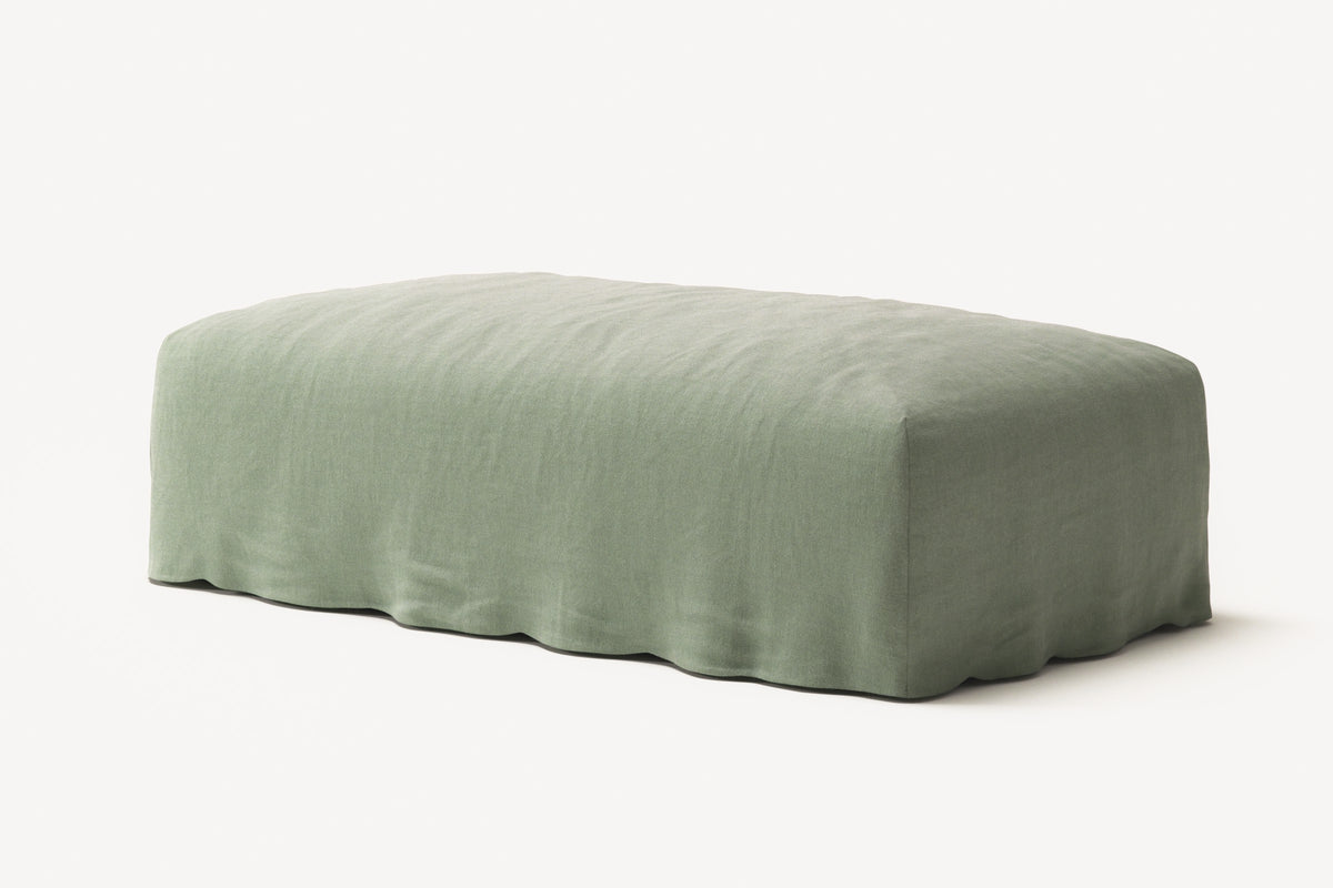 NOMAD - Pouf - Pure Linen Vivid Green