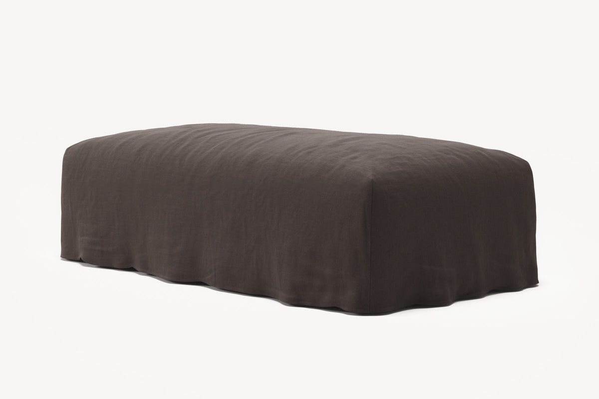 NOMAD - Pouf - Pure Linen Truffle Brown