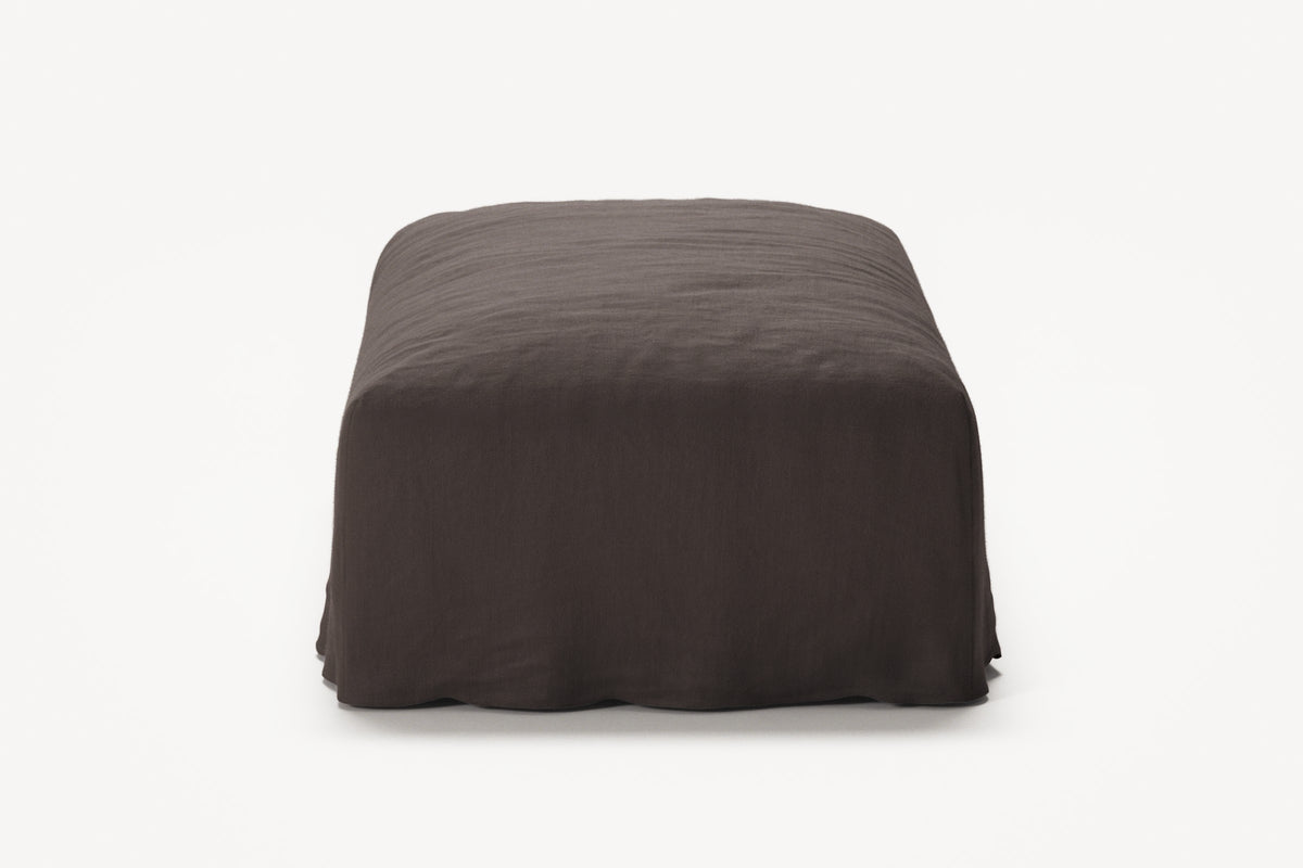 NOMAD - Pouf - Pure Linen Truffle Brown
