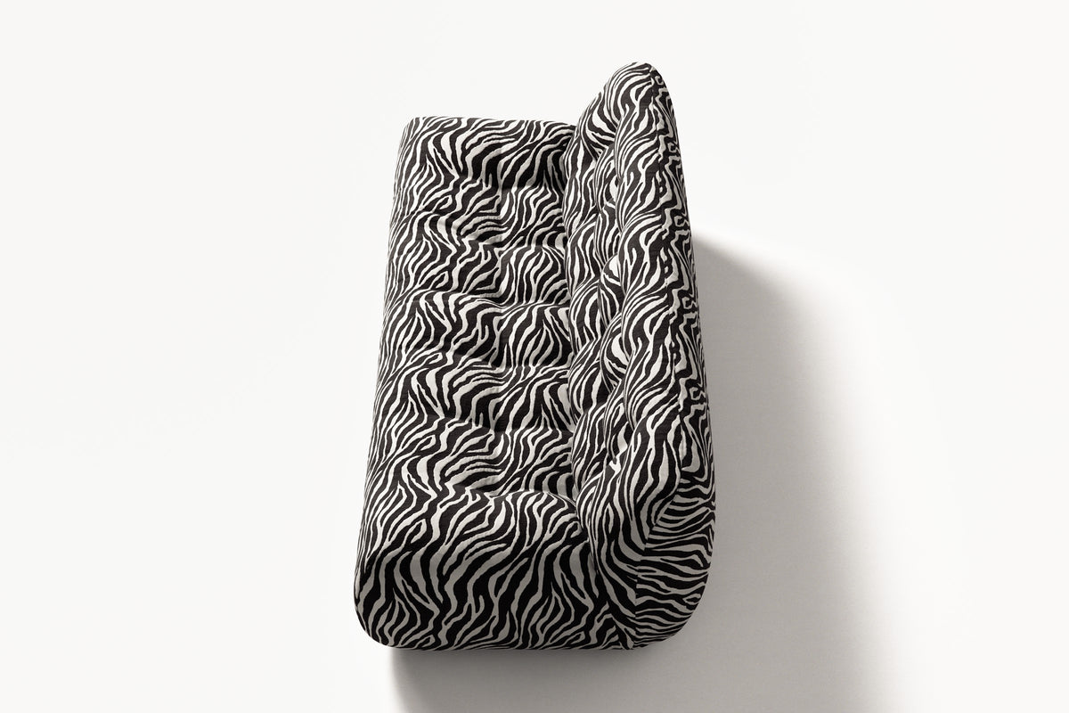 Paloma - 3 Seat - Chenille Jacquard Zebra Black White