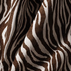 Fabric Sample Chenille Jacquard Zebra Brown White