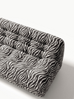 Paloma - 3 Seat - Chenille Jacquard Zebra Black White