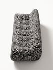 Paloma - 3 Seat - Chenille Jacquard Zebra Black White