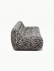 Paloma - 3 Seat - Chenille Jacquard Zebra Black White